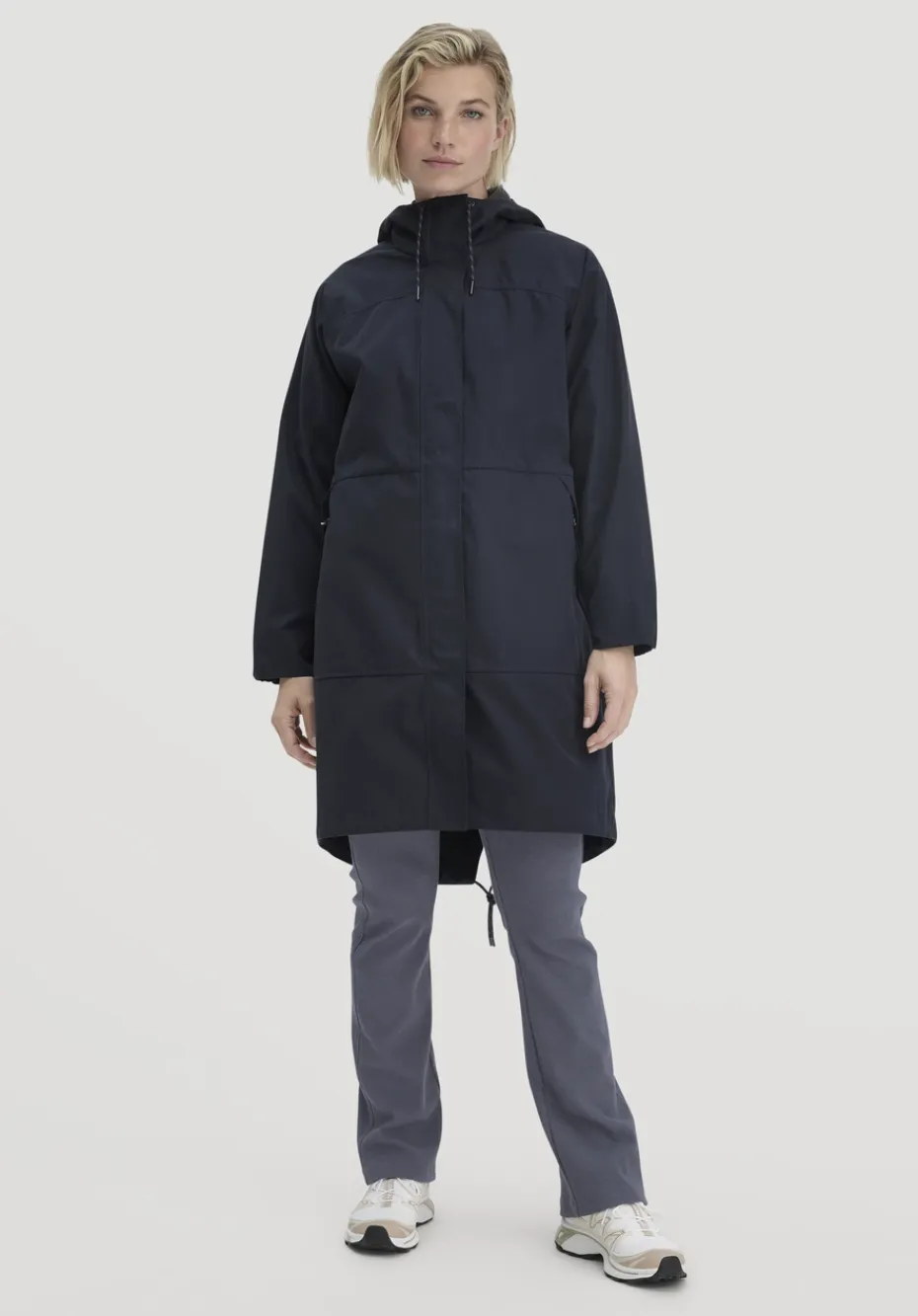 hessnatur Allwetter Parka NATURE SHELL Relaxed aus reiner Bio-Baumwolle von marine
