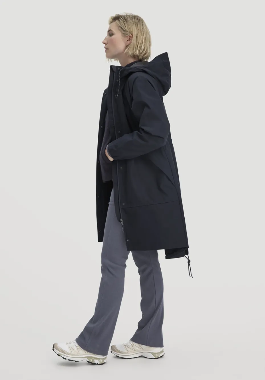 hessnatur Allwetter Parka NATURE SHELL Relaxed aus reiner Bio-Baumwolle von marine