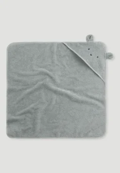 hessnatur Baby Badetuch mit Kapuze aus reiner Bio-Baumwolle von salbei Clearance