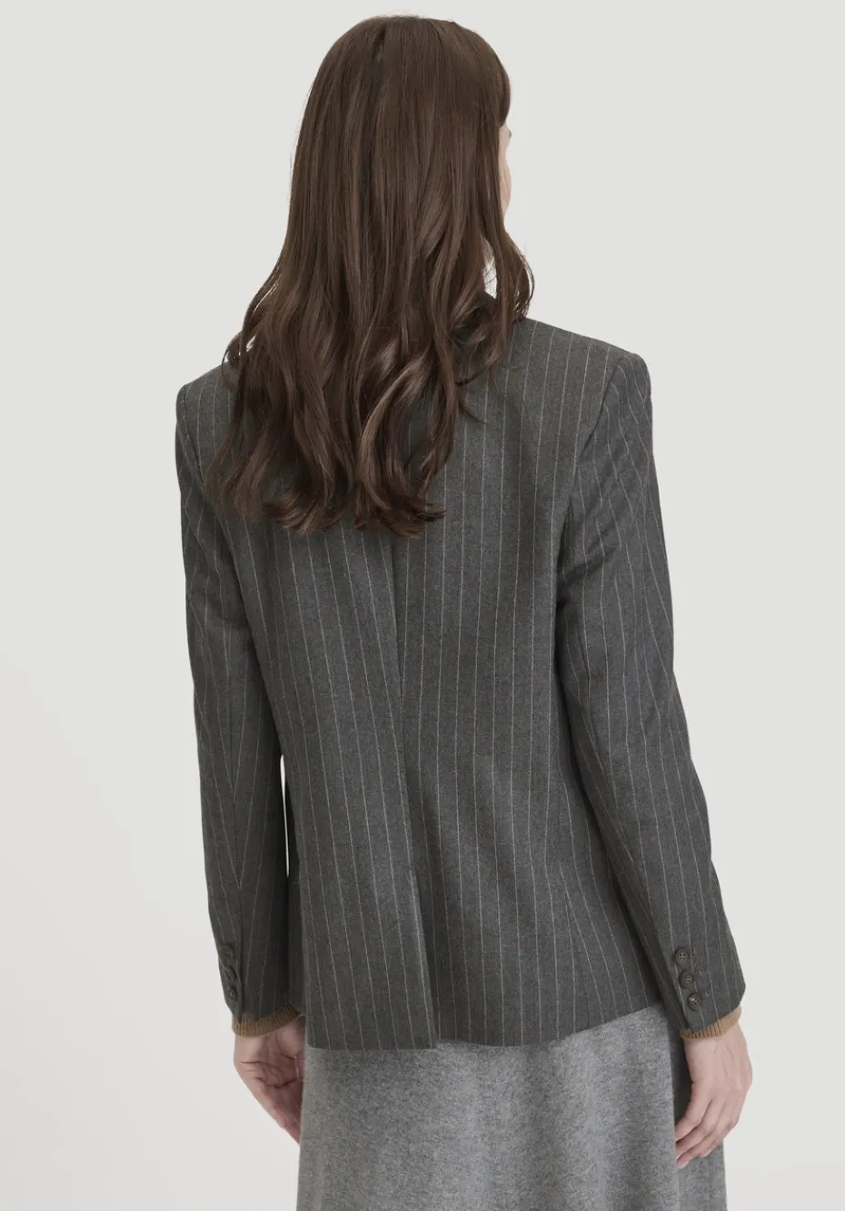hessnatur Blazer Nadelstreifen Regular aus reiner Schurwolle von anthrazit New