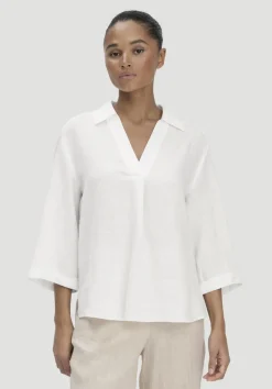 hessnatur Bluse Relaxed aus reinem Leinen von naturweiss Discount