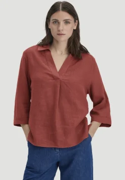 hessnatur Bluse Relaxed aus reinem Leinen von terrakotta Best