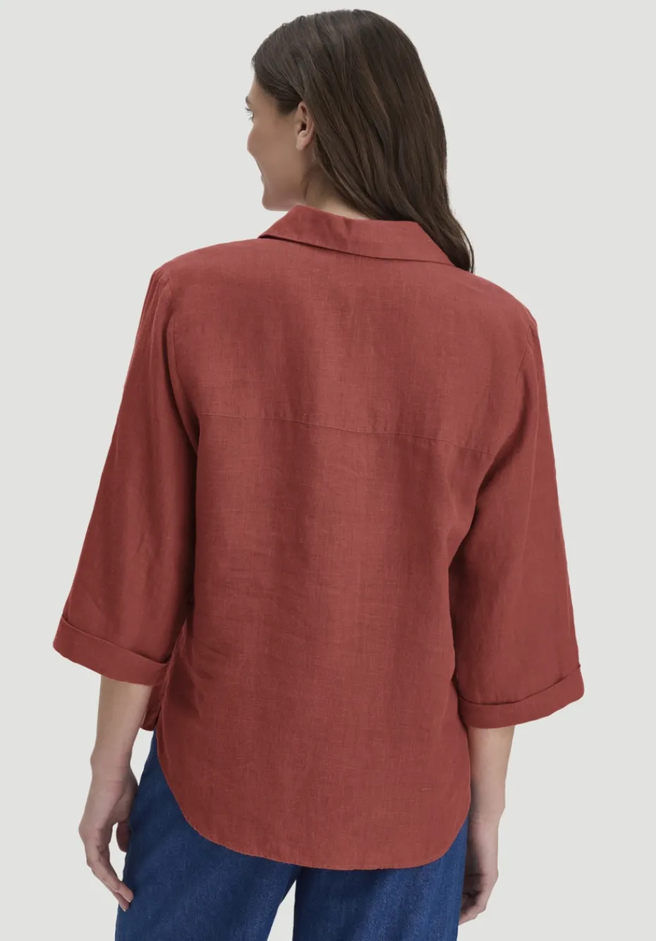 hessnatur Bluse Relaxed aus reinem Leinen von terrakotta Best