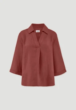 hessnatur Bluse Relaxed aus reinem Leinen von terrakotta Best