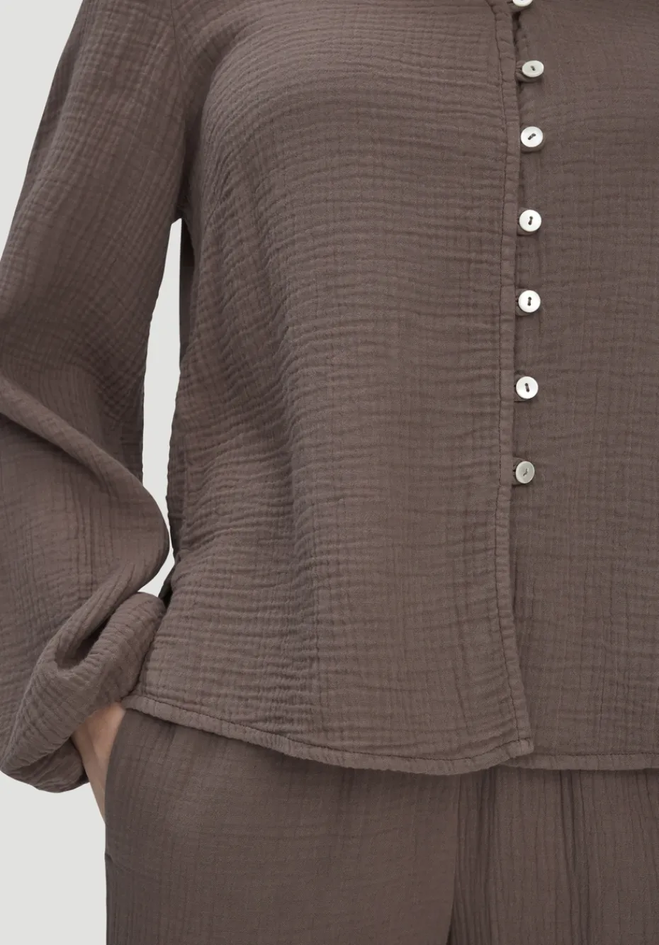 hessnatur Bluse Relaxed aus reiner Bio-Baumwolle von mocca Outlet