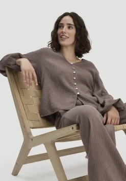 hessnatur Bluse Relaxed aus reiner Bio-Baumwolle von mocca Outlet