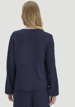 hessnatur Bluse Relaxed aus reiner Bio-Baumwolle von dunkelblau New