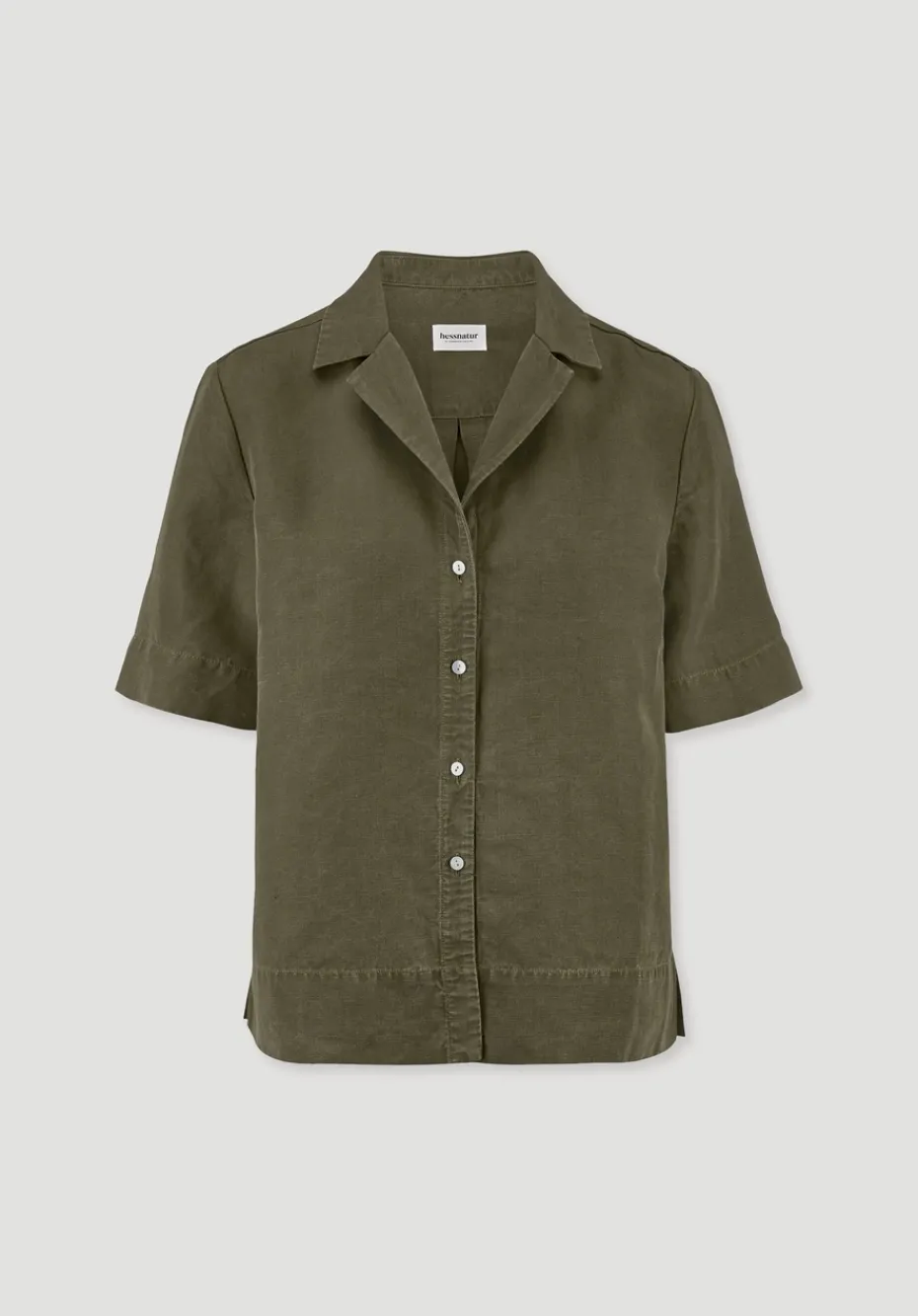 hessnatur Bluse Relaxed aus TENCEL™ Lyocell mit Leinen von goldoliv New