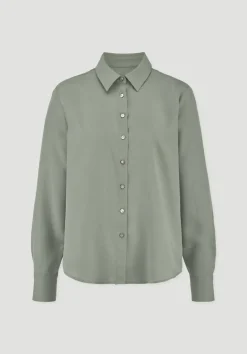 hessnatur Bluse Relaxed aus TENCEL™ Lyocell von mattgrün Best
