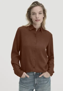 hessnatur Bluse Relaxed aus TENCEL™ Lyocell von dunkles rost Best