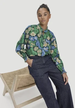 hessnatur Bluse Relaxed LIV LEE aus reiner Bio-Baumwolle von seegrün Outlet