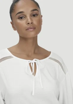 hessnatur Bohemian Lace Longsleeve Oversize aus reiner Bio-Baumwolle von naturweiss Discount