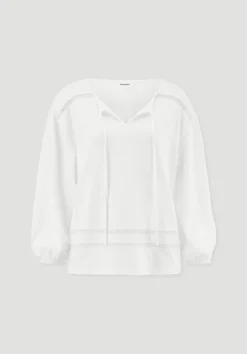 hessnatur Bohemian Lace Longsleeve Oversize aus reiner Bio-Baumwolle von naturweiss Discount