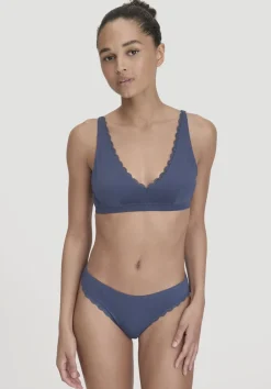 hessnatur Bustier COTTON FEEL LACE aus Bio-Baumwolle von indigo blau Best