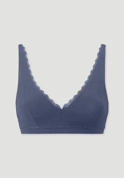 hessnatur Bustier COTTON FEEL LACE aus Bio-Baumwolle von indigo blau Best