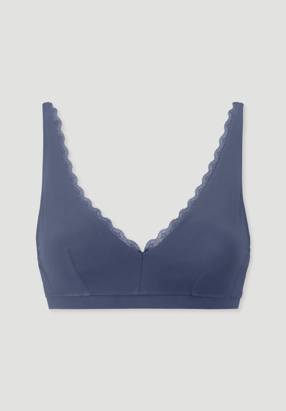 hessnatur Bustier COTTON FEEL LACE aus Bio-Baumwolle von indigo blau Best