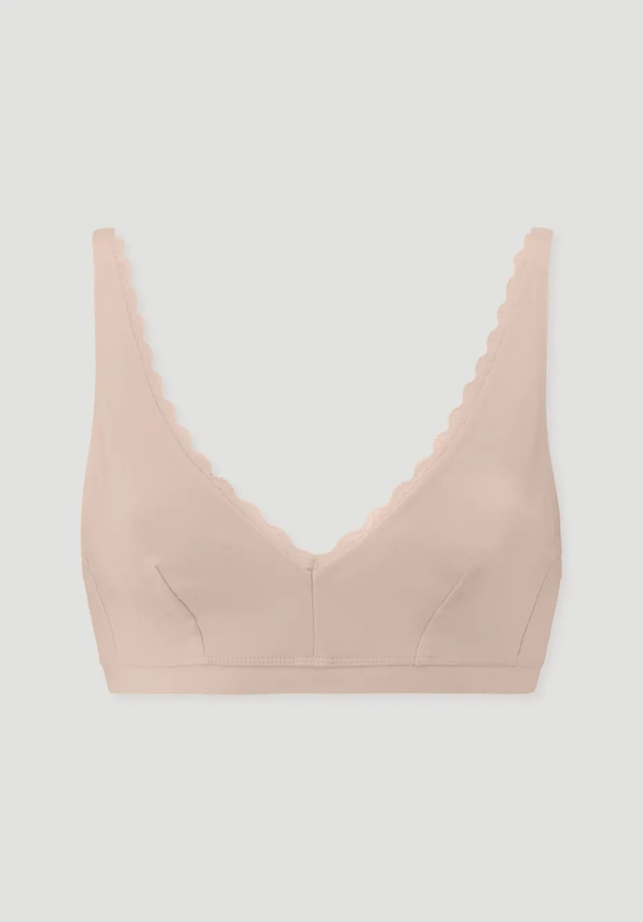 hessnatur Bustier COTTON FEEL LACE aus Bio-Baumwolle von puder Outlet