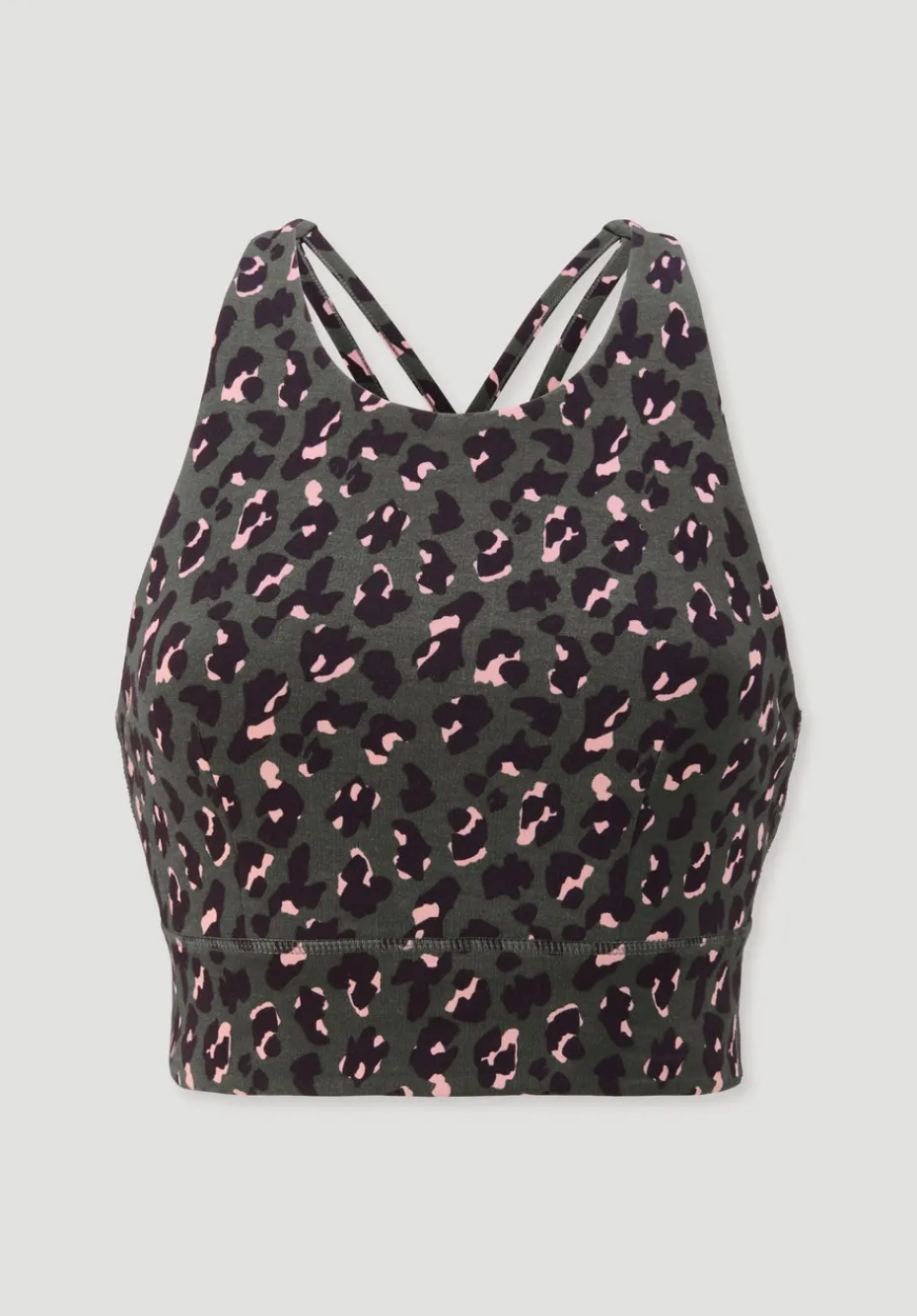 hessnatur Bustier Highneck ACTIVE LIGHT aus Bio-Baumwolle von tannengrün Clearance