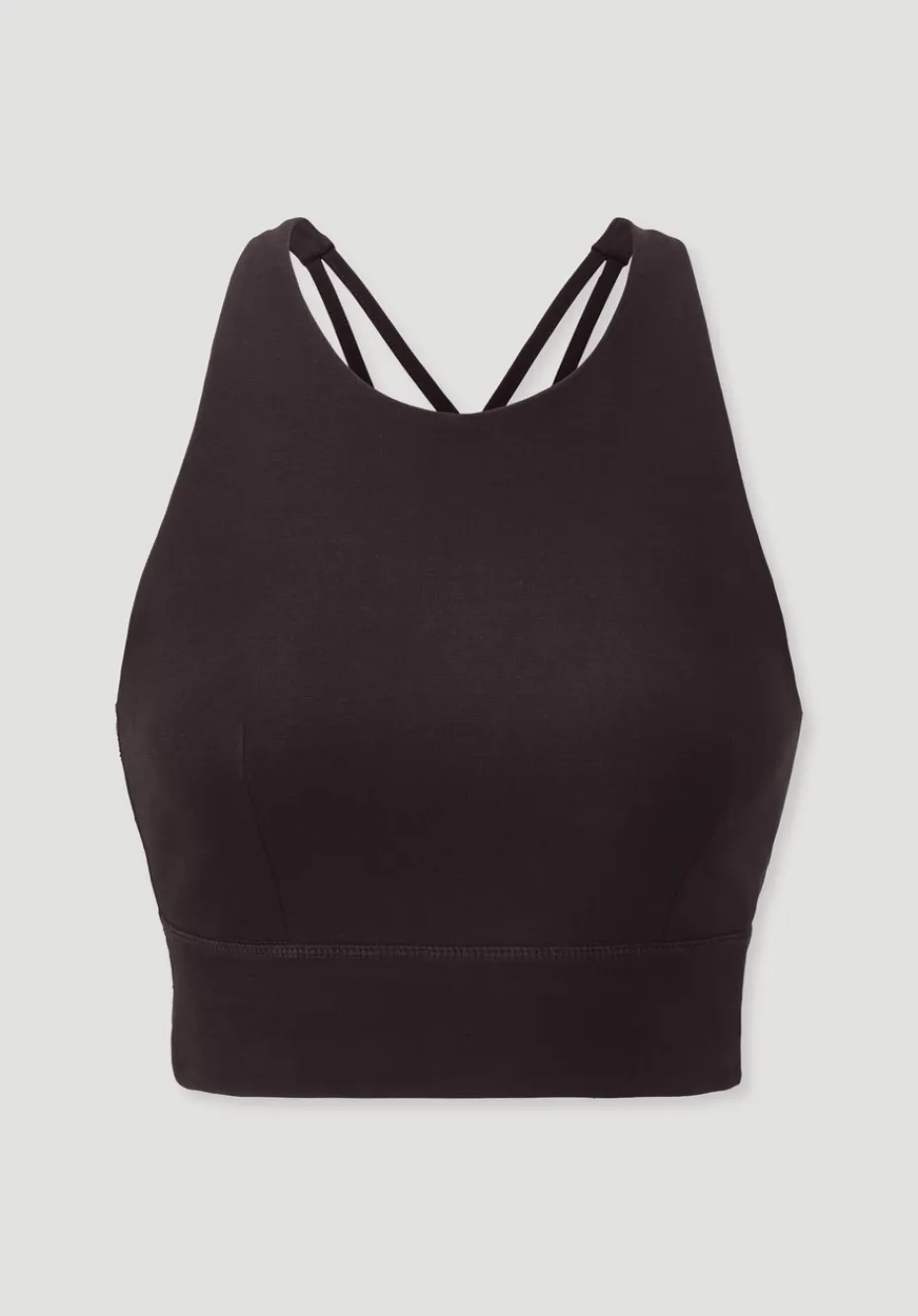 hessnatur Bustier Highneck ACTIVE LIGHT aus Bio-Baumwolle von schwarzbeere Outlet