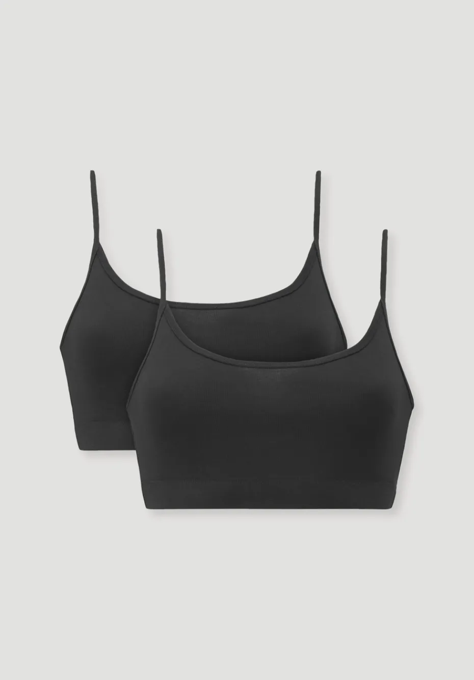 hessnatur Bustier im 2er-Pack PURE COTTON aus reiner Bio-Baumwolle von schwarz Sale