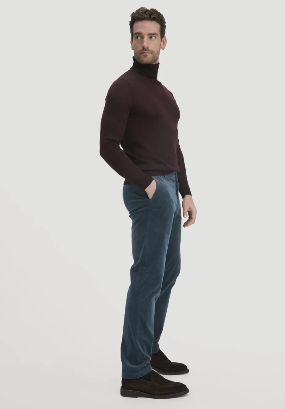 hessnatur Cordhose LENN Regular aus Bio-Baumwolle von dunkles petrol Best