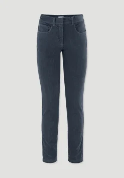 hessnatur Cordhose Slim Leg Regular aus Bio-Baumwolle von dunkles petrol Discount