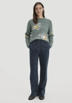 hessnatur Cordhose Wide Leg Relaxed aus Bio-Baumwolle von dunkles petrol Online