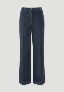 hessnatur Cordhose Wide Leg Relaxed aus Bio-Baumwolle von dunkles petrol Online