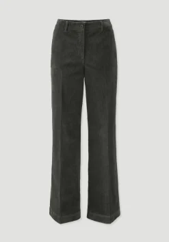 hessnatur Cordhose Wide Leg Relaxed aus Bio-Baumwolle von tannengrün Hot