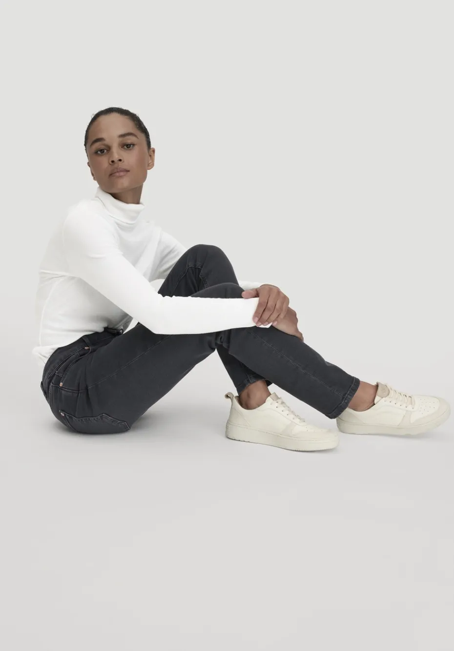 hessnatur Court Sneaker aus Nappaleder von naturweiss New