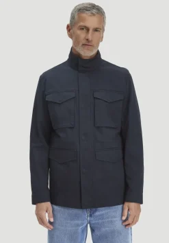 hessnatur Field Jacket Regular NATURE SHELL aus reiner Bio-Baumwolle von marine Clearance