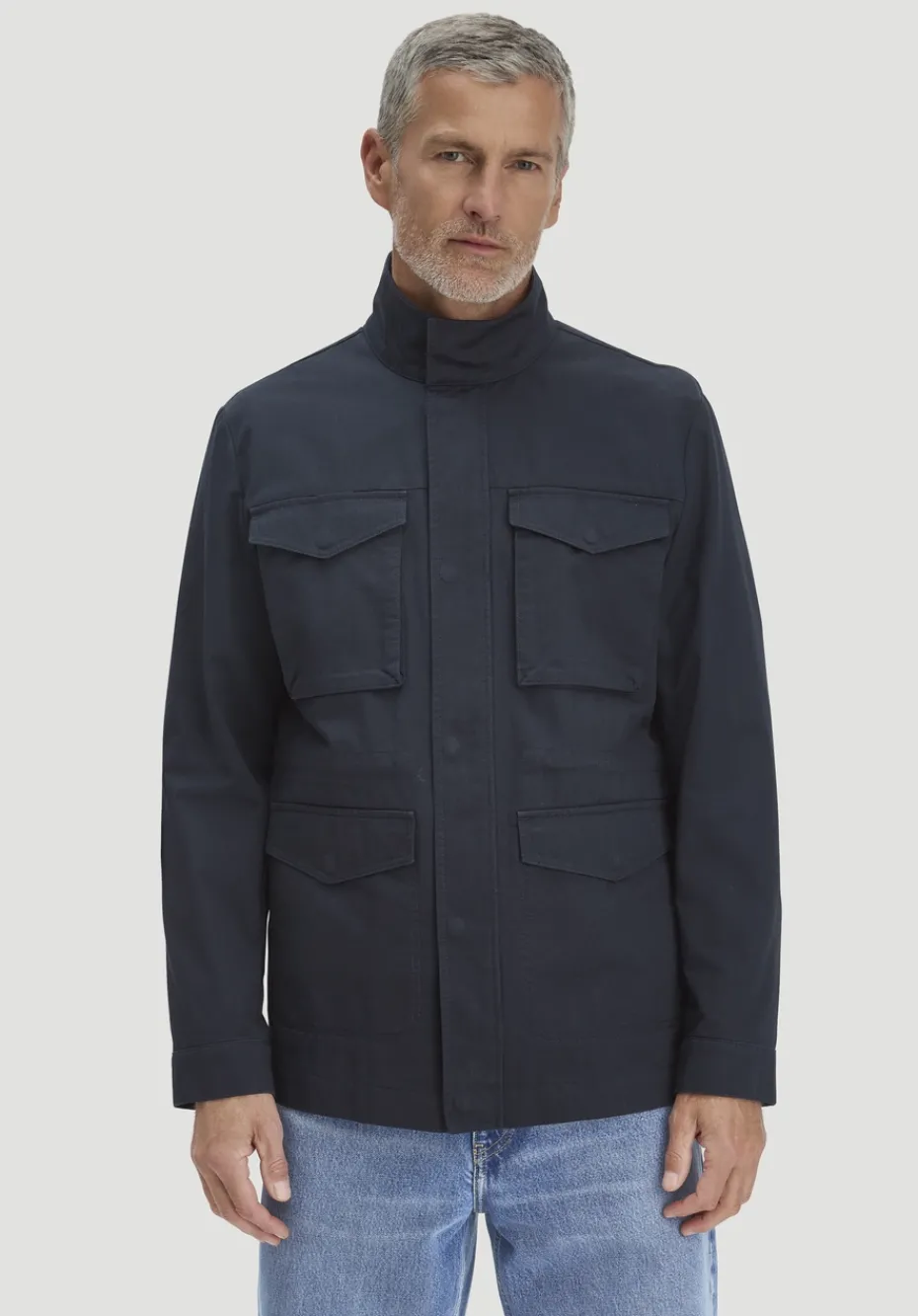 hessnatur Field Jacket Regular NATURE SHELL aus reiner Bio-Baumwolle von marine Clearance
