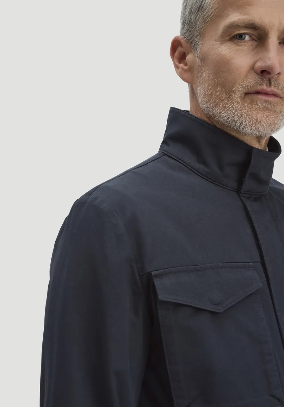 hessnatur Field Jacket Regular NATURE SHELL aus reiner Bio-Baumwolle von marine Clearance