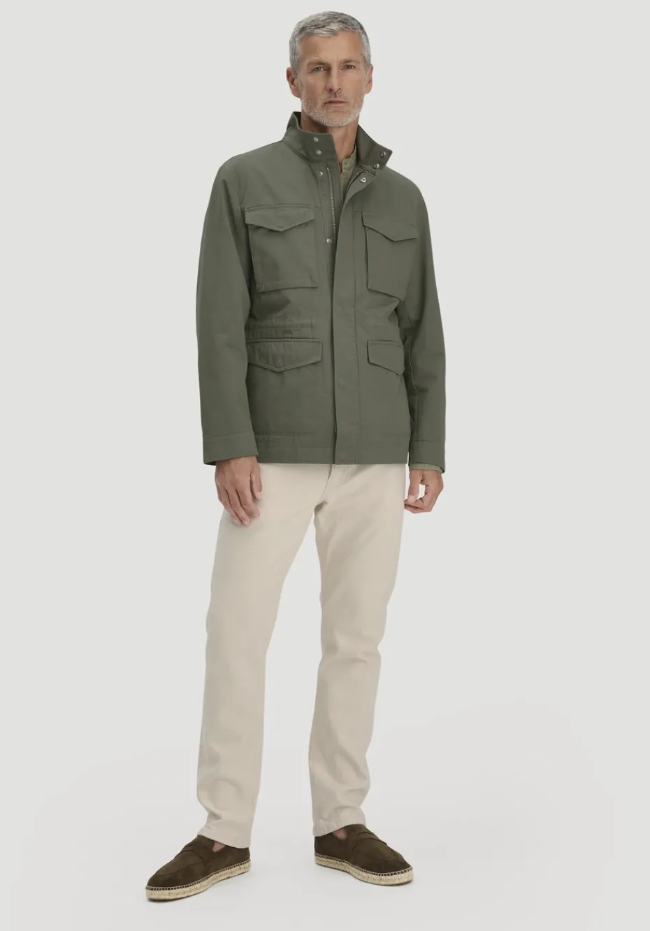 hessnatur Field Jacket Regular NATURE SHELL aus reiner Bio-Baumwolle von oliv Hot