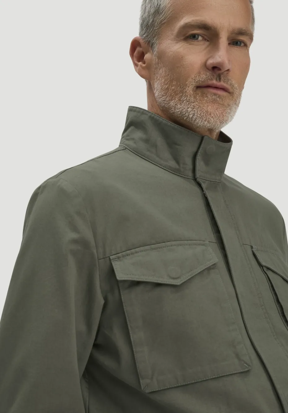 hessnatur Field Jacket Regular NATURE SHELL aus reiner Bio-Baumwolle von oliv Hot