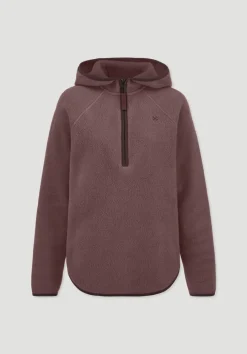 hessnatur Fleece Hoodie Relaxed ACTIVE LIGHT aus reiner Bio-Baumwolle von rosébraun Clearance