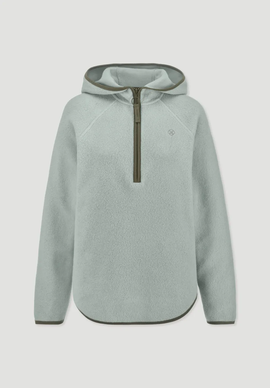 hessnatur Fleece Hoodie Relaxed ACTIVE LIGHT aus reiner Bio-Baumwolle von mattgrün Outlet