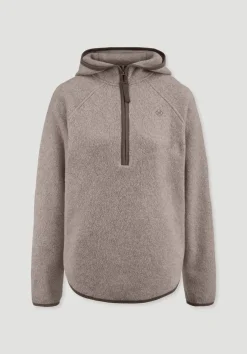 hessnatur Fleece Hoodie Relaxed ACTIVE LIGHT aus reiner Bio-Baumwolle von mandelbraun Online