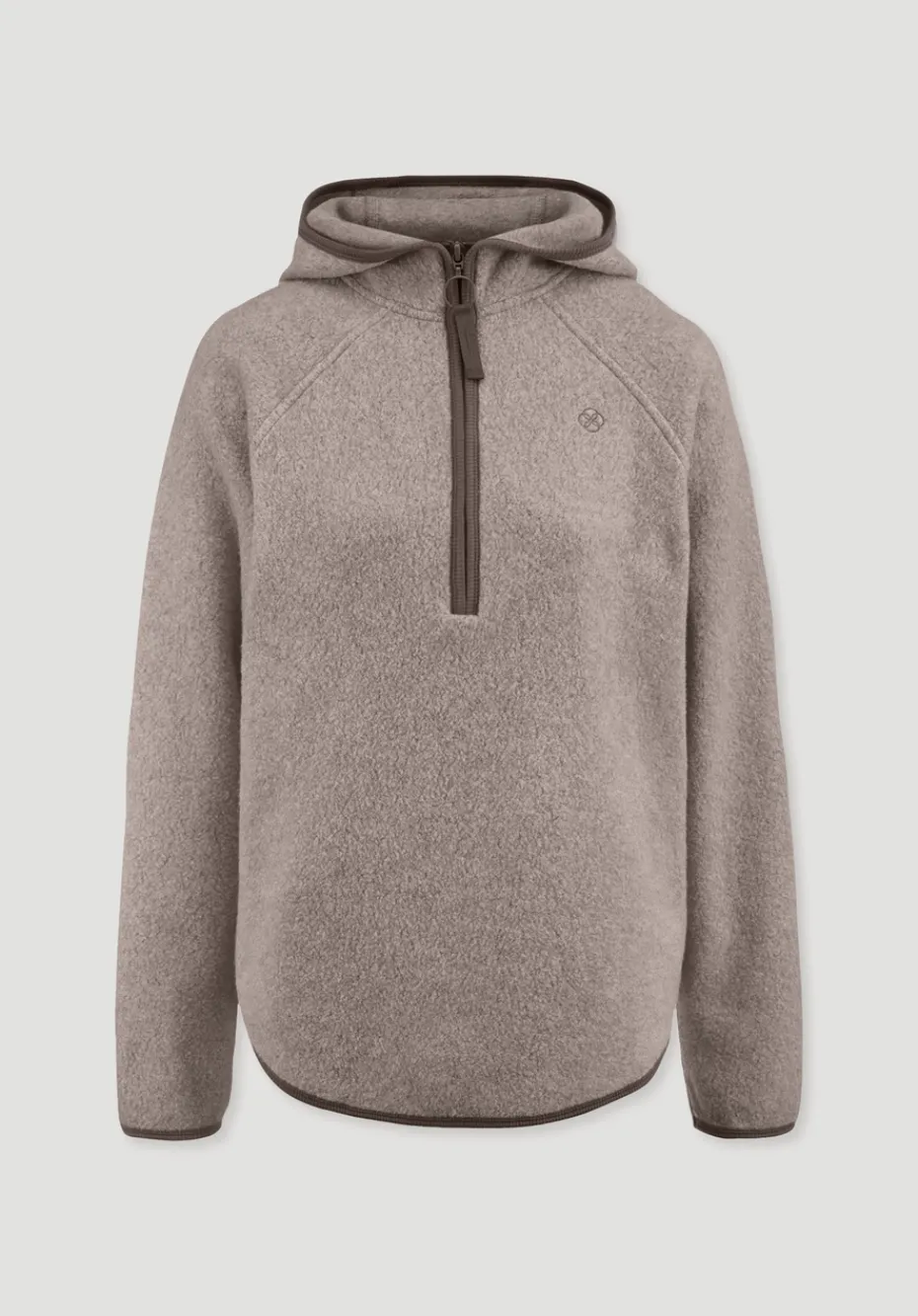 hessnatur Fleece Hoodie Relaxed ACTIVE LIGHT aus reiner Bio-Baumwolle von mandelbraun Online