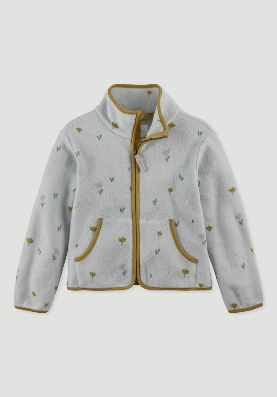 hessnatur Fleece Jacke aus reiner Bio-Baumwolle von nebelgrau Best