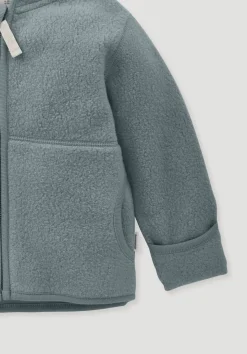 hessnatur Fleece Jacke aus reiner Bio-Baumwolle von atlantikblau Discount