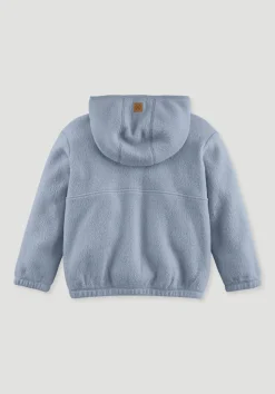 hessnatur Fleece Jacke aus reiner Bio-Baumwolle von helles jeansblau Hot