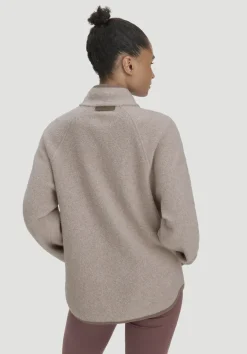 hessnatur Fleece Jacke Relaxed ACTIVE LIGHT aus Bio-Baumwolle von mandelbraun Discount