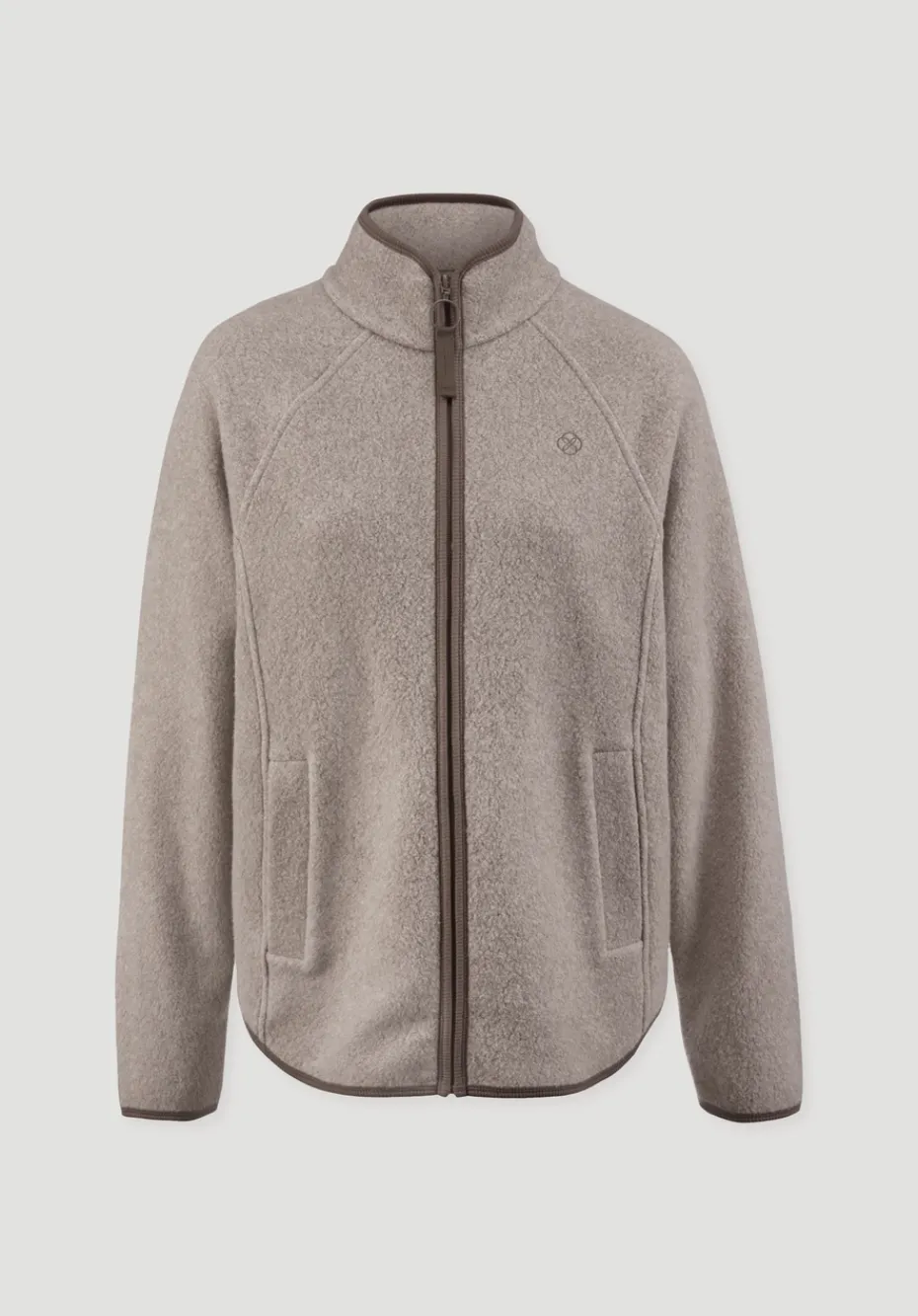 hessnatur Fleece Jacke Relaxed ACTIVE LIGHT aus Bio-Baumwolle von mandelbraun Discount