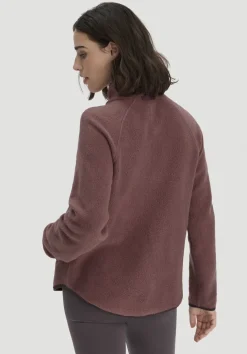 hessnatur Fleece Jacke Relaxed ACTIVE LIGHT aus Bio-Baumwolle von rosébraun Clearance