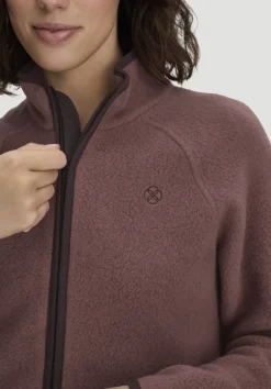 hessnatur Fleece Jacke Relaxed ACTIVE LIGHT aus Bio-Baumwolle von rosébraun Clearance