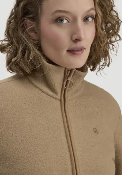 hessnatur Fleece Jacke Relaxed ACTIVE LIGHT aus reiner Bio-Baumwolle von camelbraun Clearance
