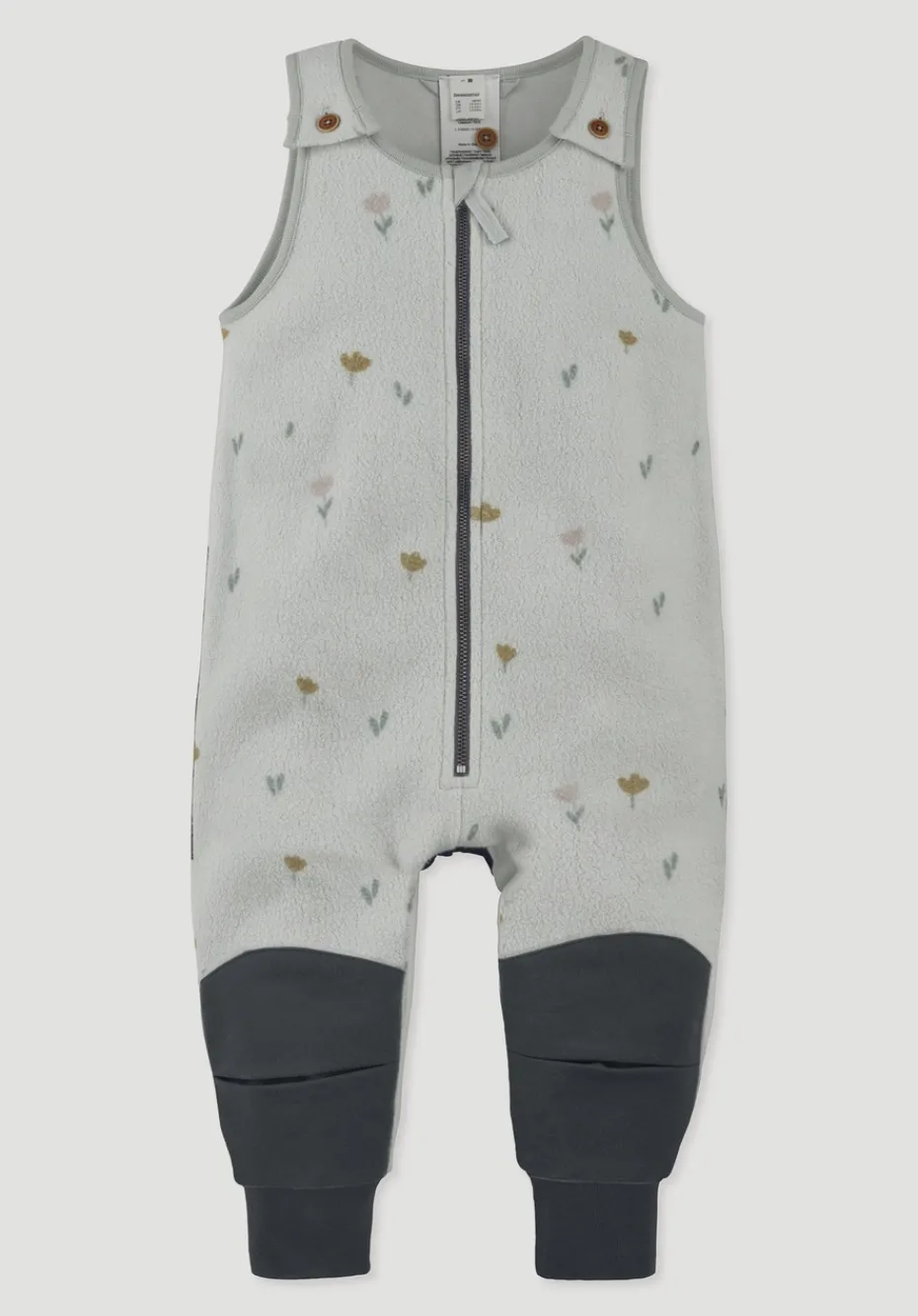 hessnatur Fleece Sommer Overall mit Softshell aus reiner Bio-Baumwolle von nebelgrau Online