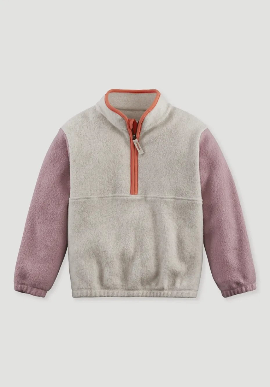 hessnatur Fleece Sweatshirt aus reiner Bio-Baumwolle von altrosa