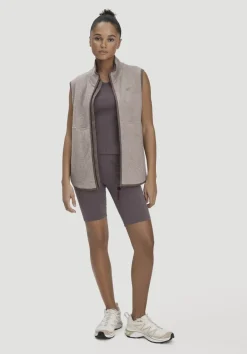 hessnatur Fleece Weste Regular ACTIVE LIGHT aus reiner Bio-Baumwolle von mandelbraun Clearance